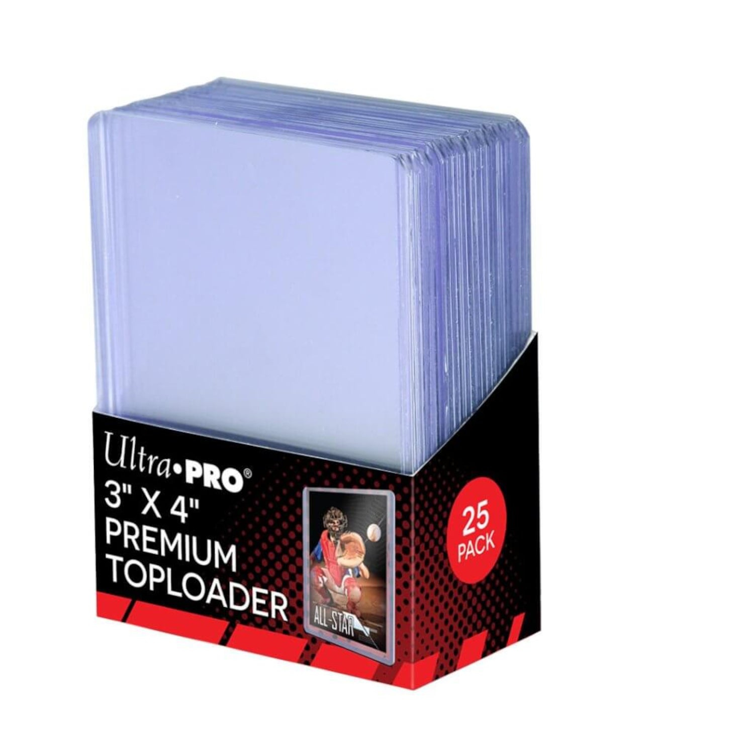 Ultra PRO 3-Pack Clear Plastic Toploader Box – Holds 30 Standard Card Toploaders, Flip Top Storage