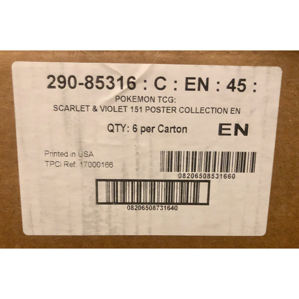 6x Pokemon TCG Scarlet & Violet—151 Poster Collection Case