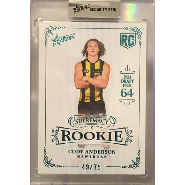2025 AFL SUPREMACY ROOKIE Blue Cody Anderson Hawthorn 49/75