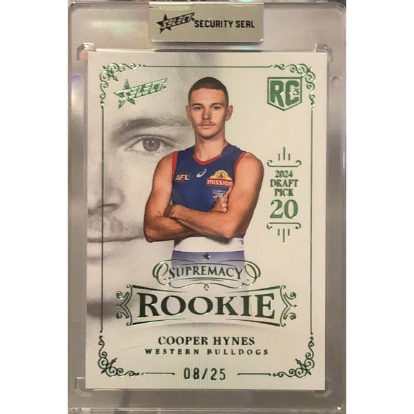 2025 AFL SUPREMACY ROOKIE Green Cooper Hynes Bulldogs 08/25