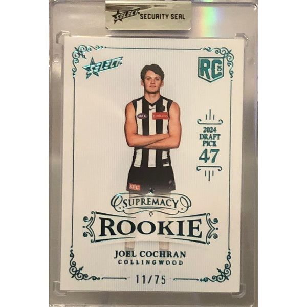 2025 AFL SUPREMACY ROOKIE Blue Joel Cochran Collingwood 11/75