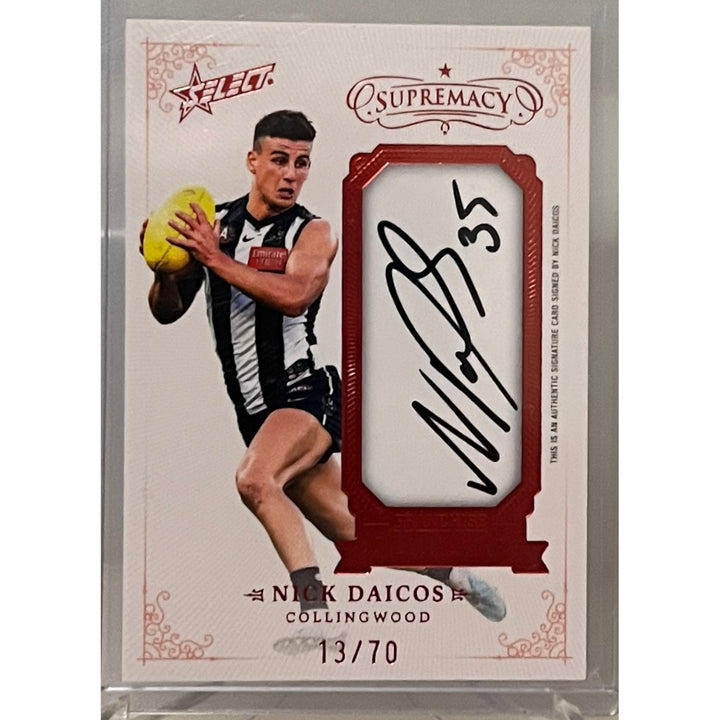 2024 SELECT AFL SUPREMACY Franchise Future Signature Nick Daicos 13/70