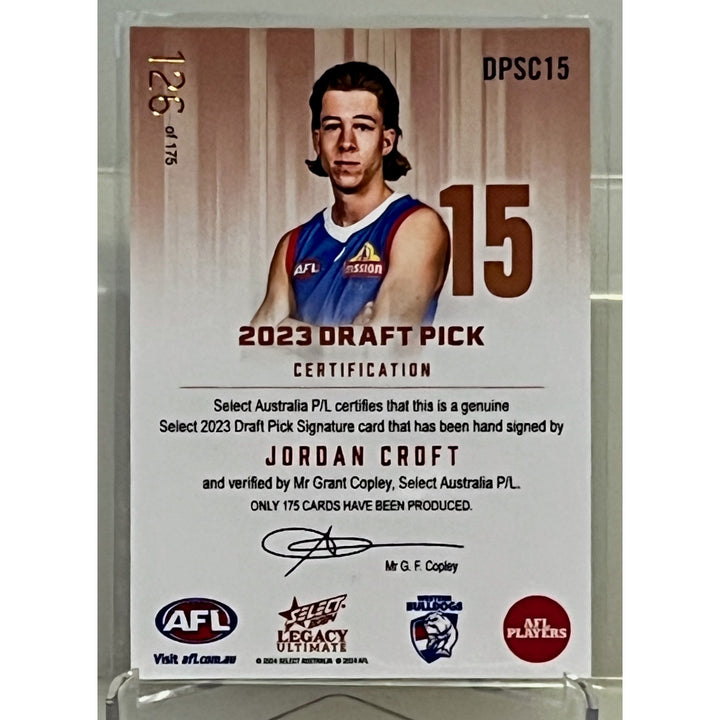 2024 AFL LEGACY Ultimate Jordan Croft Copper DPS 126/175 – Sports Card ...