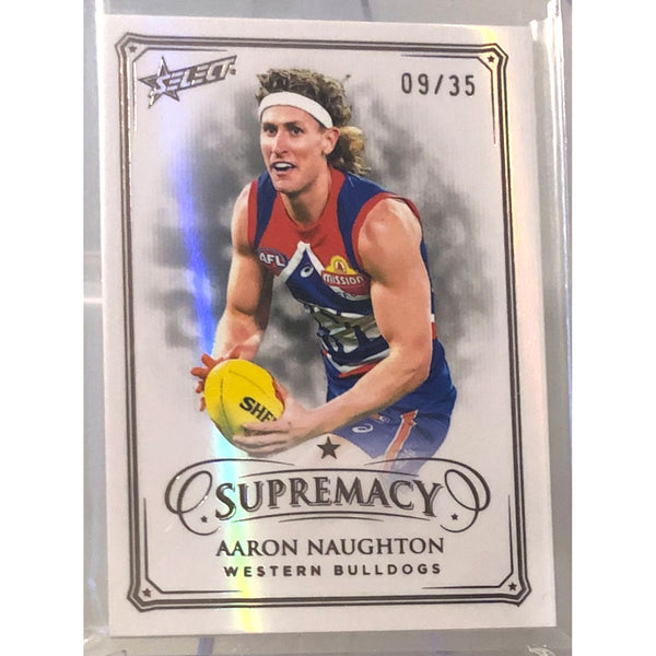 2024 SELECT AFL SUPREMACY Black Pearl Aaron Naughton 09/35 LOW