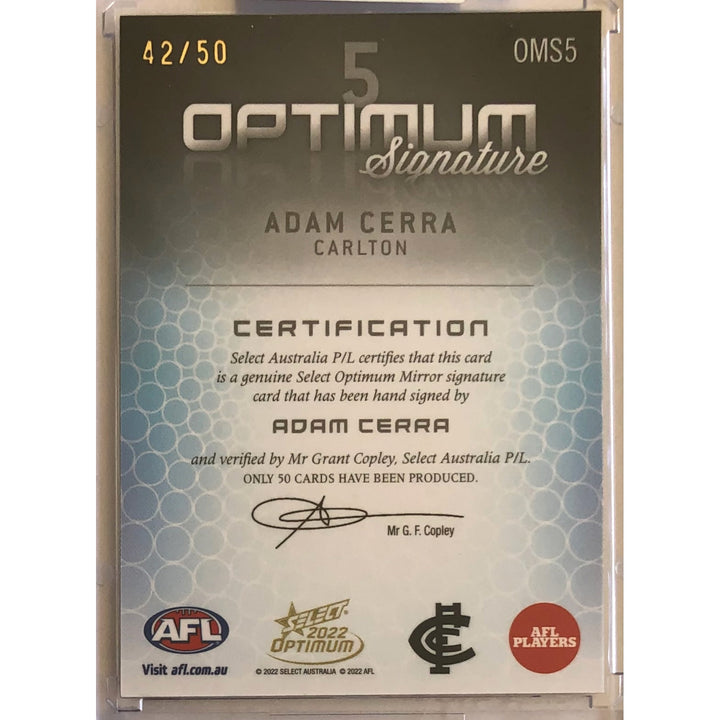 2022 SELECT OPTIMUM MIRROR SIGNATURE ADAM CERRA 42/50