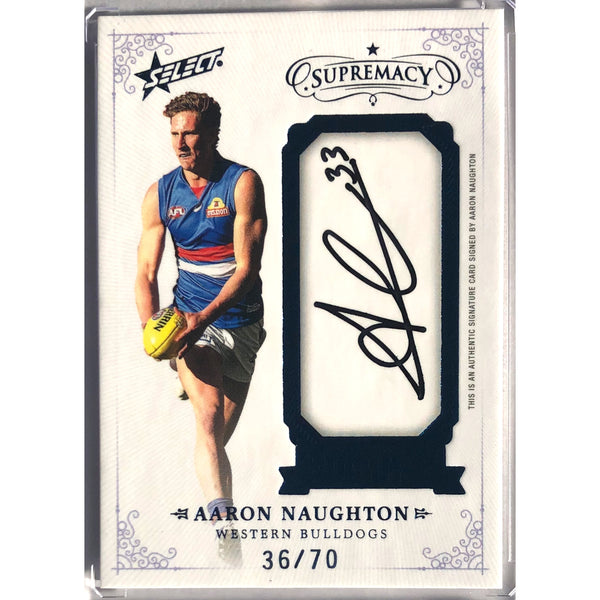 2021 SELECT AFL SUPREMACY Franchise Future Signature Aaron Naughton 36/70