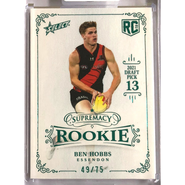 2022 AFL SUPREMACY ROOKIE Blue Ben Hobbs 49/75