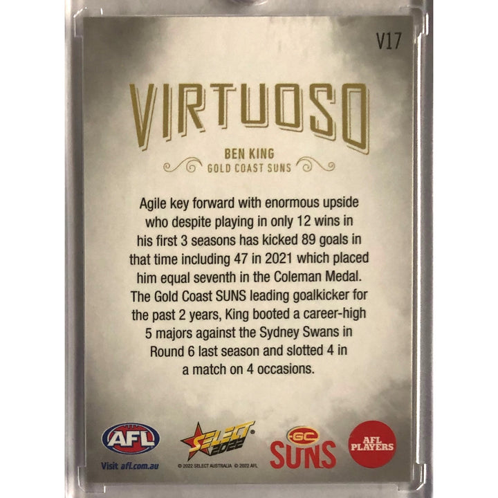 2022 AFL FOOTY STARS VIRTUOSO Ben King 22/70