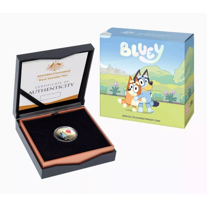 2024 $1 BLUEY AlBr Coloured Proof Coin
