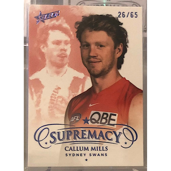 2024 SELECT AFL SUPREMACY Blue Portrait Callum Mills 26/65