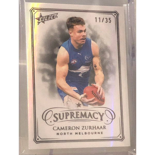 2024 SELECT AFL SUPREMACY Black Pearl Cameron Zurhaar 11/35