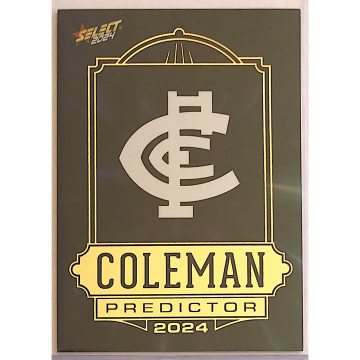 2024 AFL FOOTY STARS Gold Coleman Medal Predictor Carlton 011/315