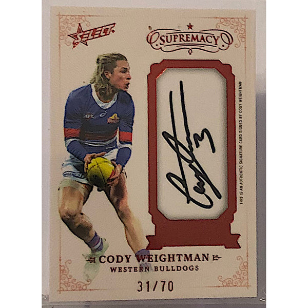 2024 SELECT AFL SUPREMACY Franchise Future Signature Cody Weightman