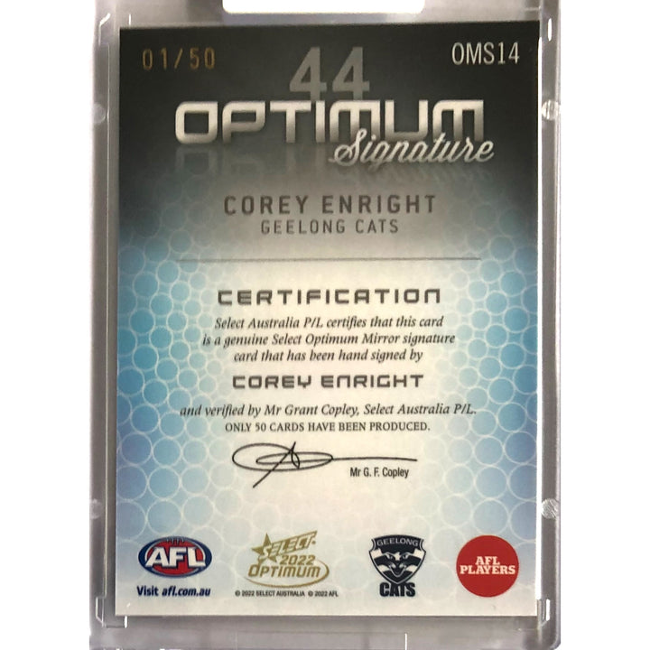 *01* 2022 SELECT OPTIMUM MIRROR SIGNATURE Corey Enright 01/50 LOW