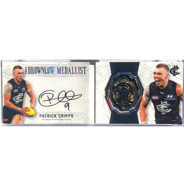 2022 Select AFL Patrick Cripps Brownlow Medal Booklet Platinum 20/60 Carlton