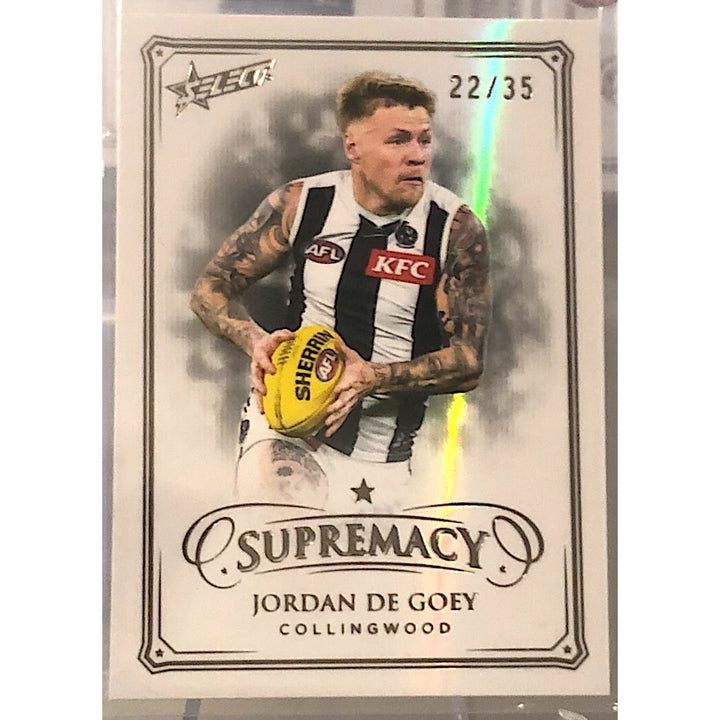 2024 SELECT AFL SUPREMACY Black Pearl Jordan De Goey 22/35