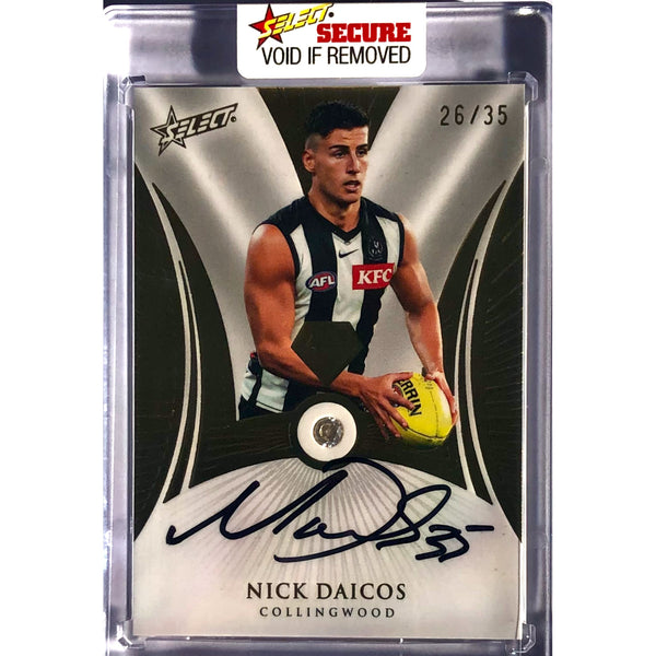 2023 Select AFL GEM Diamond Nick Daicos COLLINGWOOD Signature 26/35