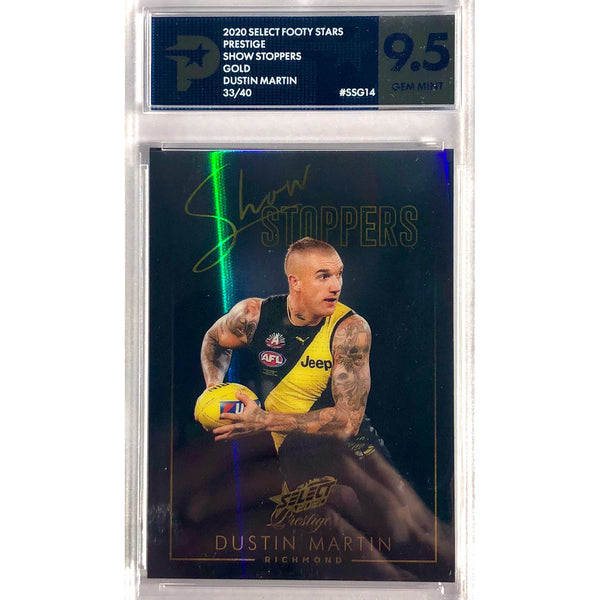 2020 Select AFL Show Stoppers Gold Dustin Martin RICHMOND 33/40 PSG 9.5 GEM MINT