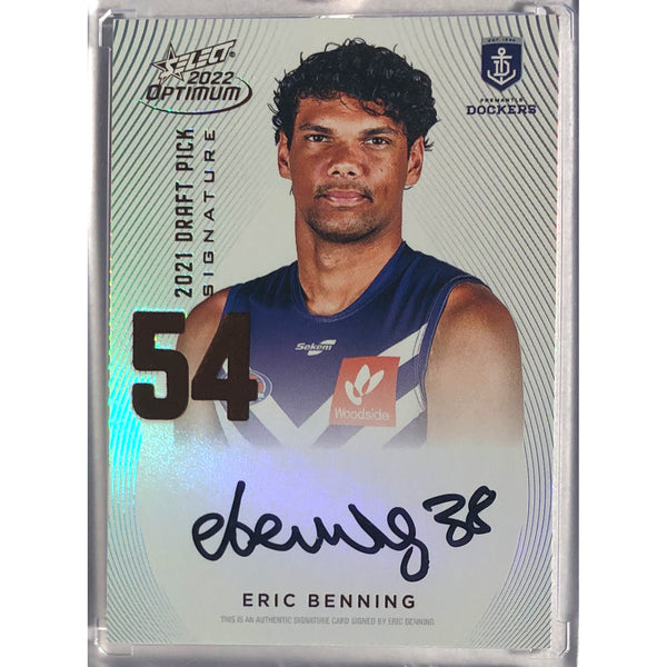 2022 SELECT AFL OPTIMUM Eric Benning Copper Draft Pick Signature DPS 042/170