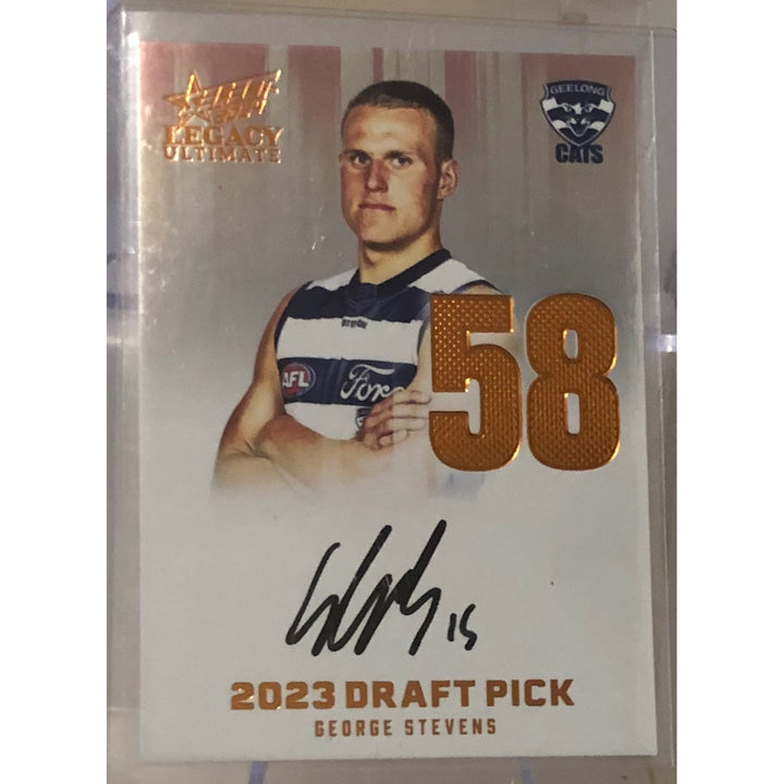 2024 AFL LEGACY Ultimate George Stevens Copper Draft Pick Signature Geelong Cats 068/175