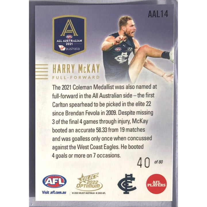 2022 SELECT AFL OPTIMUM Harry McKay All Australian Metal 40/80