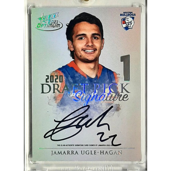 2021 AFL OPTIMUM Jamarra Ugle-Hagan Platinum Draft Pick Signature 37/40