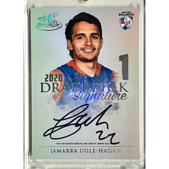 2021 AFL OPTIMUM Jamarra Ugle-Hagan Platinum Draft Pick Signature 37/40