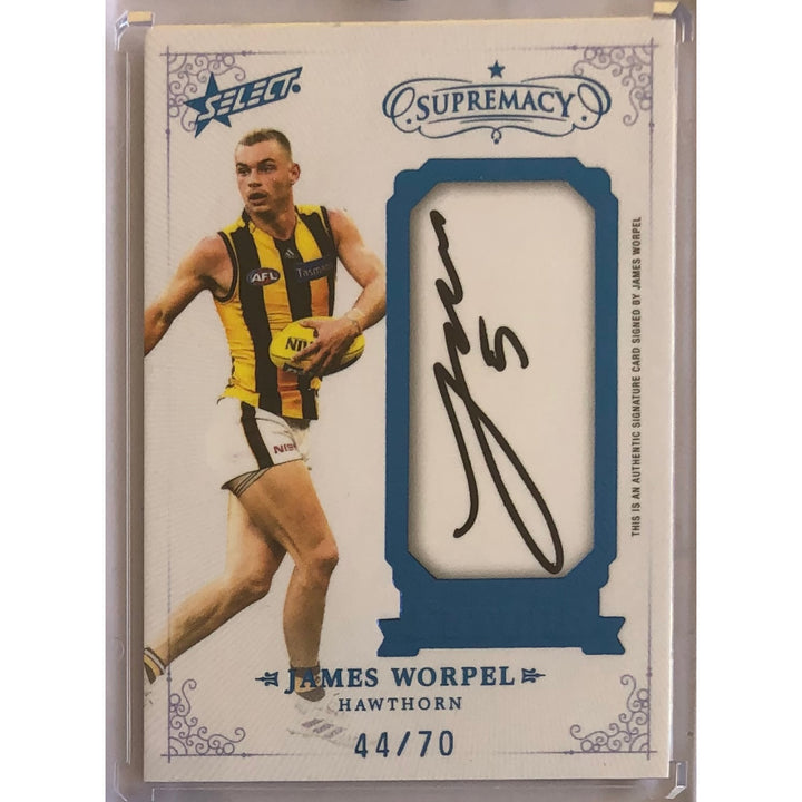 2021 SELECT AFL SUPREMACY Franchise Future Signature James Worpel 44/70