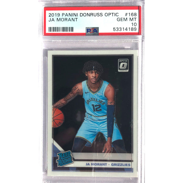 2019-20 PANINI DONRUSS OPTIC Ja Morant Rated Rookie RC NBA Basketball Card PSA 10