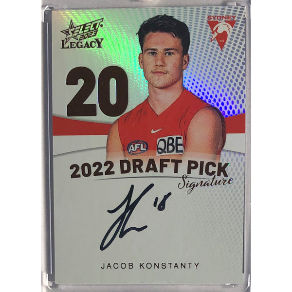 2023 SELECT AFL LEGACY Jacob Konstanty Copper Draft Pick Signature DPS 119/175