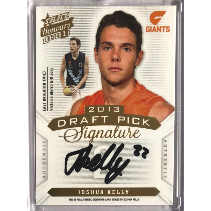 2014 SELECT AFL HONOURS Josh Kelly Draft Pick Signature 262/400