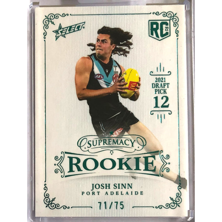 2022 AFL SUPREMACY ROOKIE Blue Josh Sinn 71/75