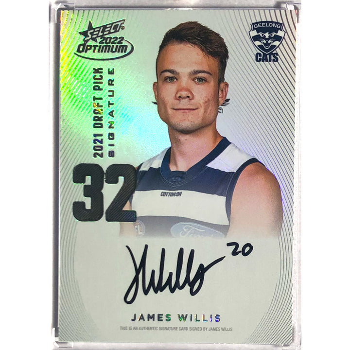 2022 SELECT AFL OPTIMUM James Willis Platinum Draft Pick Signature DPS 38/40