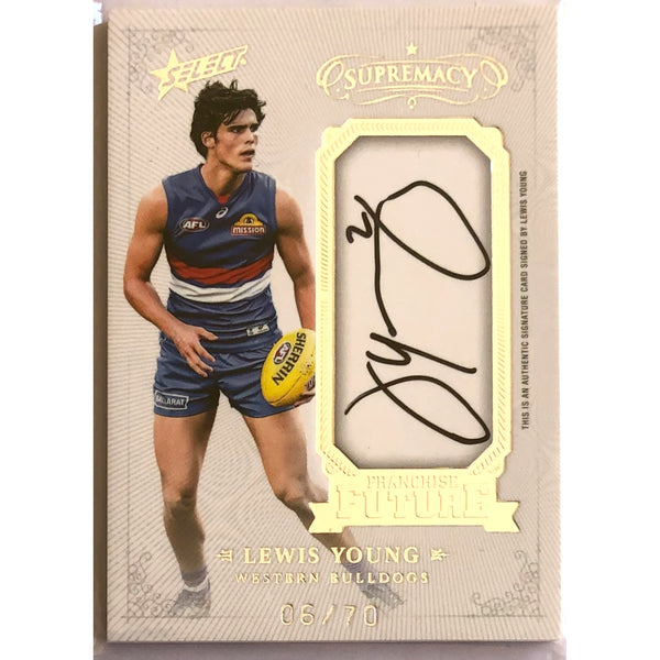 2019 SELECT AFL SUPREMACY Franchise Future Signature Lewis Young 06/70