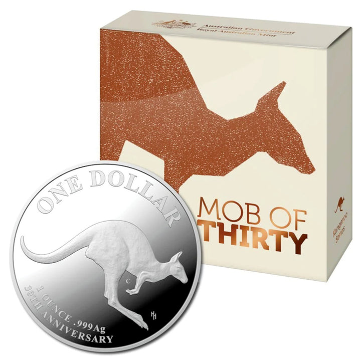 2023 AUSTRALIA $1 1oz Mob of Thirty FINE SILVER PROOF ONE DOLLAR COIN