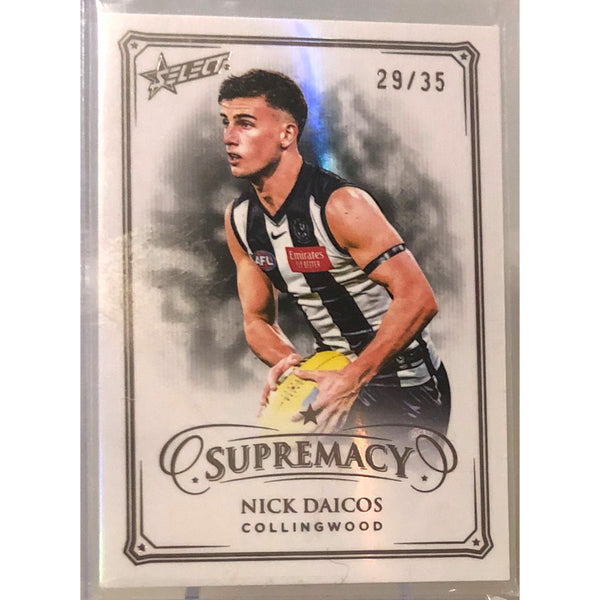 2024 SELECT AFL SUPREMACY Black Pearl Nick Daicos 29/35