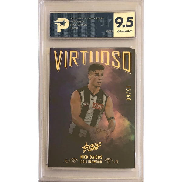 2023 AFL Footy Stars VIRTUOSO Nick Daicos 15/60 PSG 9.5 GEM MINT