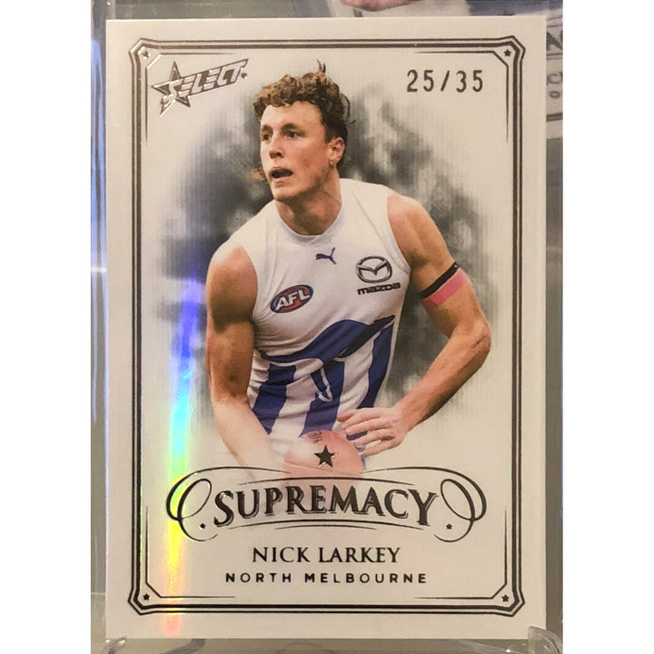 2024 SELECT AFL SUPREMACY Black Pearl Nick Larkey 25/35