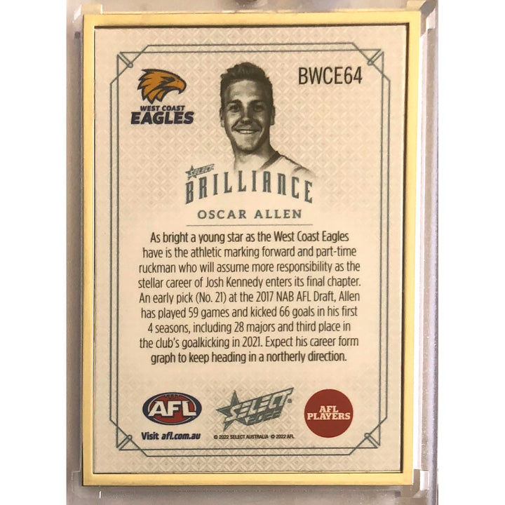 2022 SELECT AFL BRILLIANCE Oscar Allen Platinum 32/50