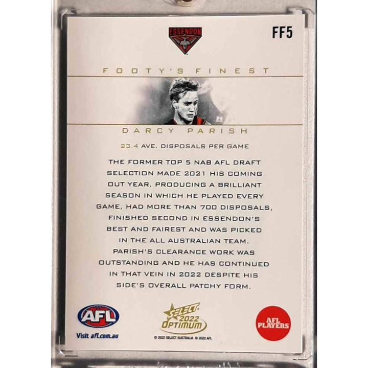 2022 SELECT AFL OPTIMUM Footy's Finest Darcy Parish 25/80 FF5
