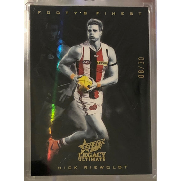 2024 AFL LEGACY Ultimate Nick Riewoldt Footy's Finest Black 08/30