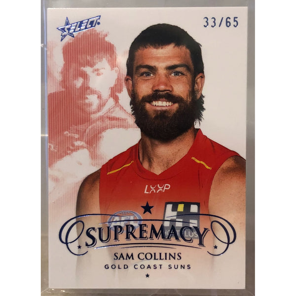 2024 SELECT AFL SUPREMACY Blue Portrait Sam Collins 33/65