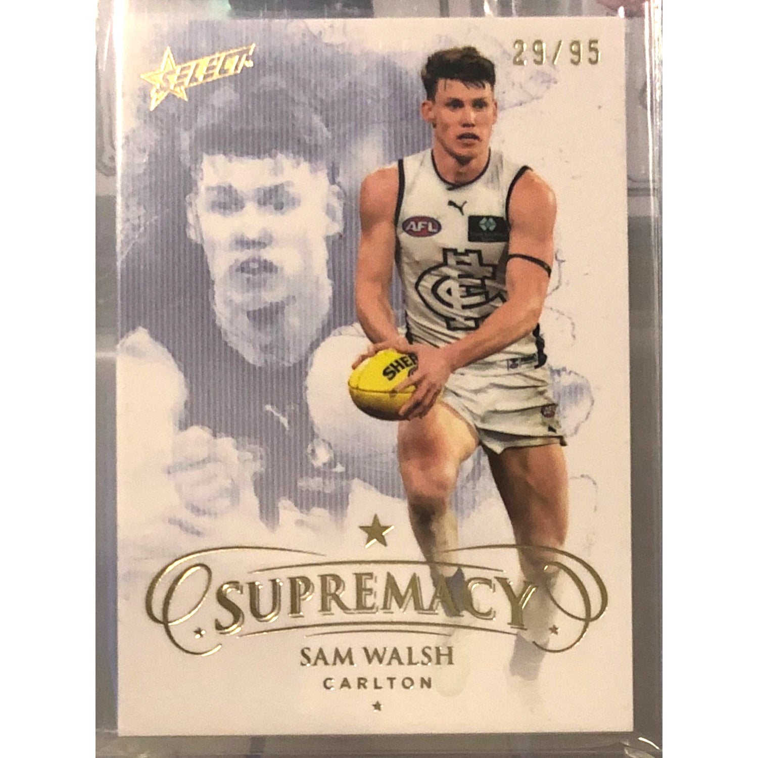 2024 Select AFL Supremacy Gold Base Sam Walsh #29/95 — Sports Card Store