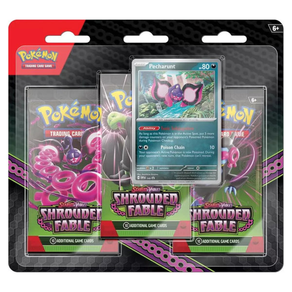 Pokemon TCG SV6.5 Shrouded Fable 3 Pack Blister Pecharunt