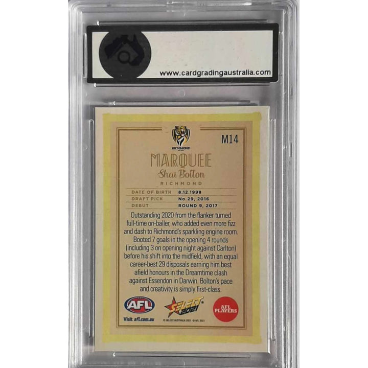 2021 SELECT AFL FOOTY STARS MARQUEE Shai Bolton 20/70 CGA 10 PRISTINE