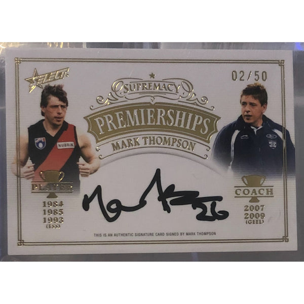 2024 SELECT AFL SUPREMACY Mark Thompson Premierships Signature 02/50 LOW