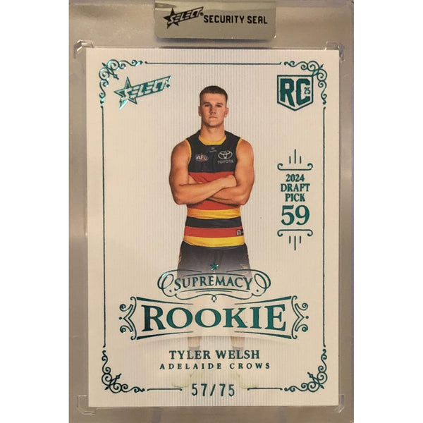2025 AFL SUPREMACY ROOKIE Blue Tyler Welsh Adelaide Crows 57/75